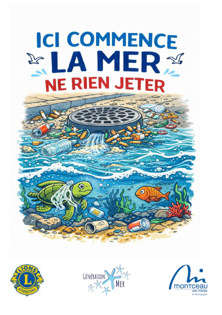 Affiche Action mer Montceau-Les-Mines